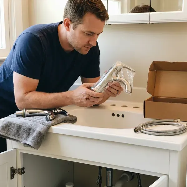 FHN Plumbing technician providing faucet replacement in Seattle, WA