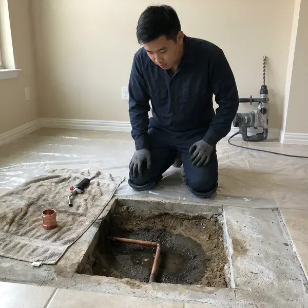 FHN Plumbing technician providing foundation leak repair in Seattle, WA