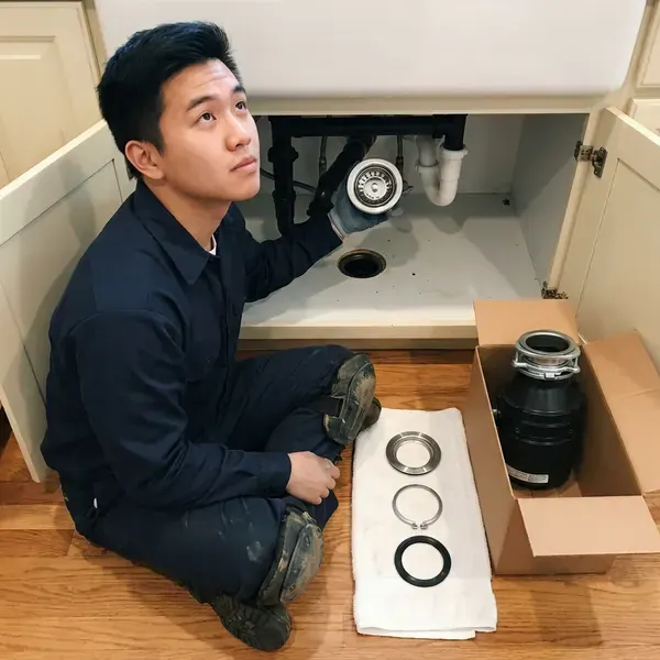 Professional garbage disposal installation, Seattle, WA