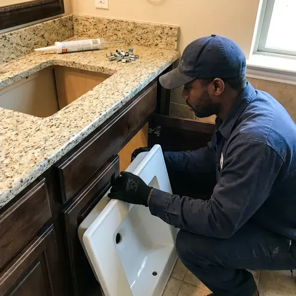 Local sink installation by FHN Plumbing, Seattle, WA