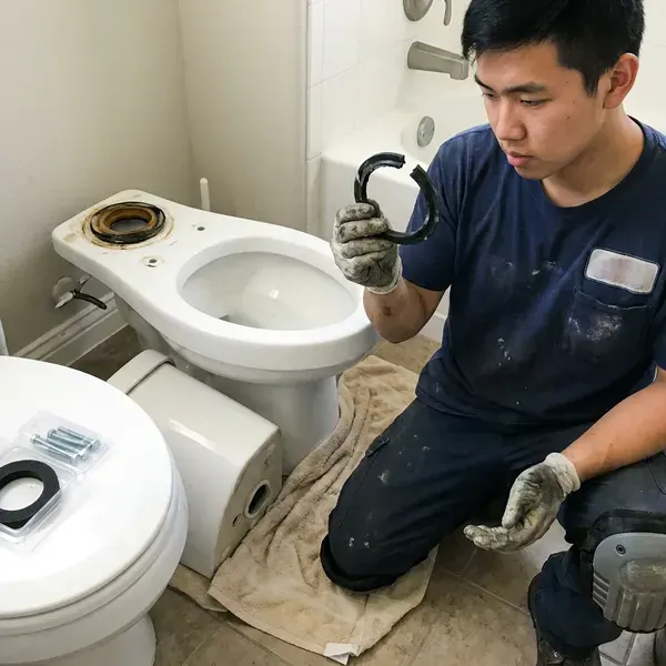 Local toilet bowl replacement by FHN Plumbing, Spokane, WA