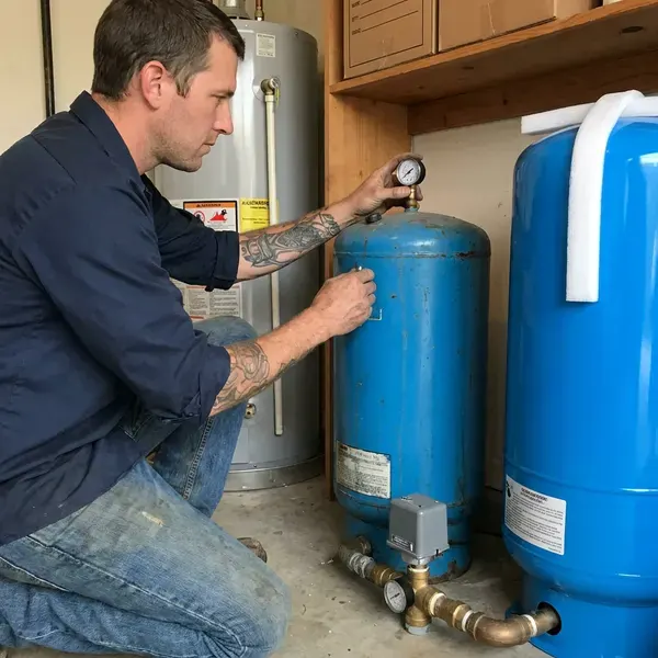 FHN Plumbing technician providing well pressure tank replacement in Yakima, WA